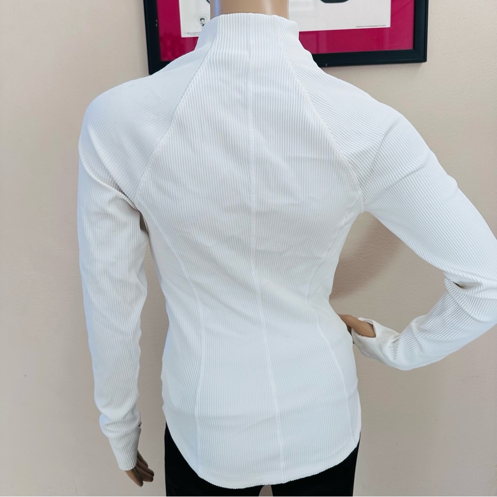 Athleta White Ribbed Jacket - Picture 8 of 16